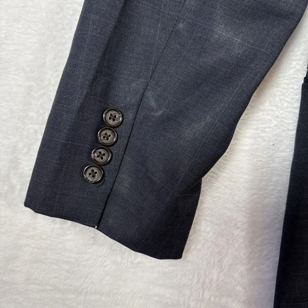 Ralph Lauren Dark Blue Sports Jacket‎ 100% Wool Union Made Canada Vintage 42L